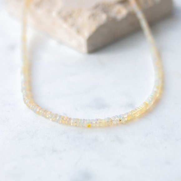 STUNNING AAA FIRE OPAL Beaded Necklace GORGEOUS Ethiopian FIRE Opals Genuine - Picture 14 of 15